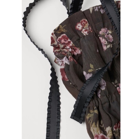 Like New Brock Collection x H&M Floral Ribbon Straps Corset Tank Top 🤎 - Picture 5 of 10